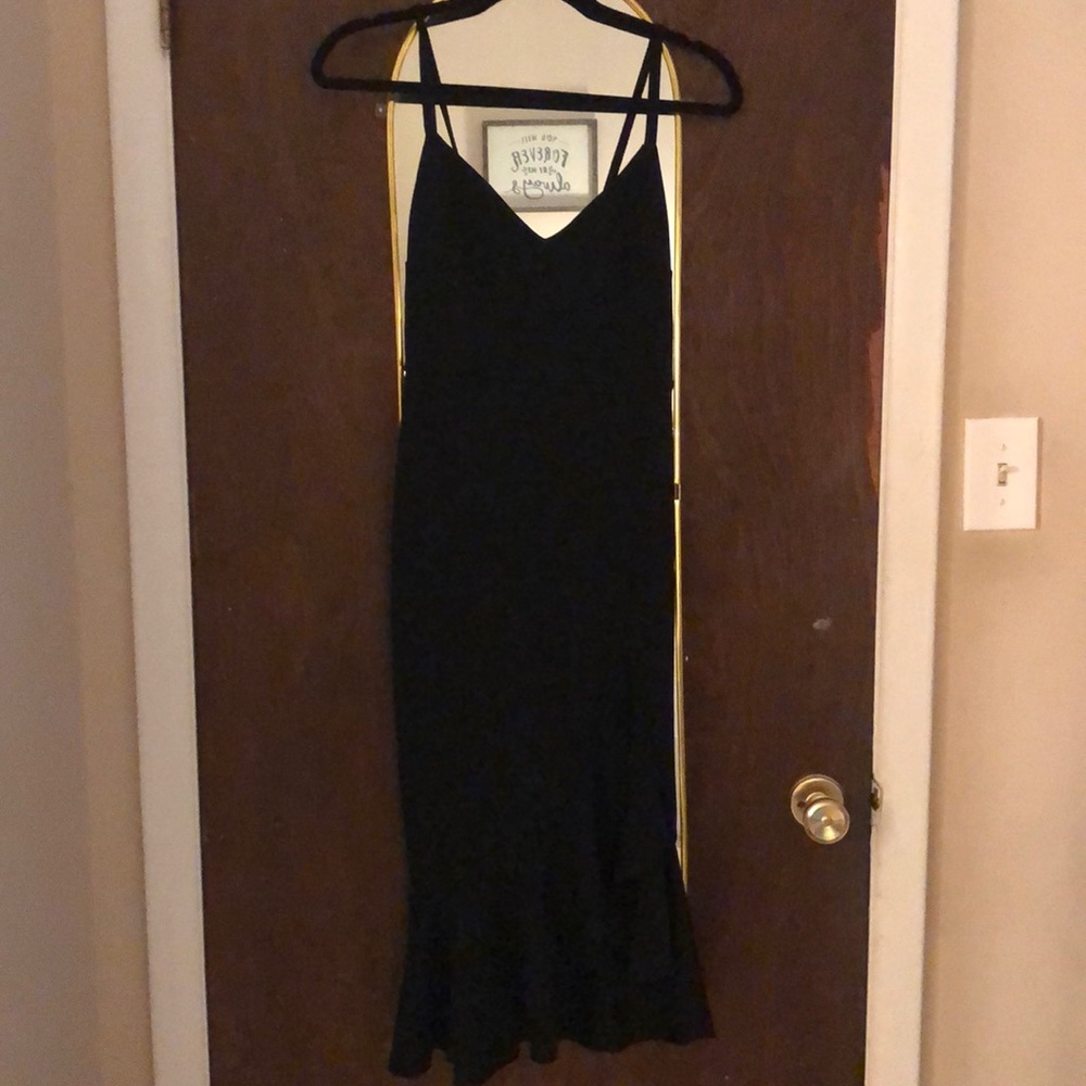 Strappy Frill Hem MIDI Dress